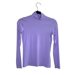 Majestic Filatures Soft Touch Mock Turtleneck Top Lavender Purple Size 1 / XS